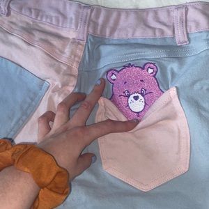 Care Bears x Dolls Kill denim shorts